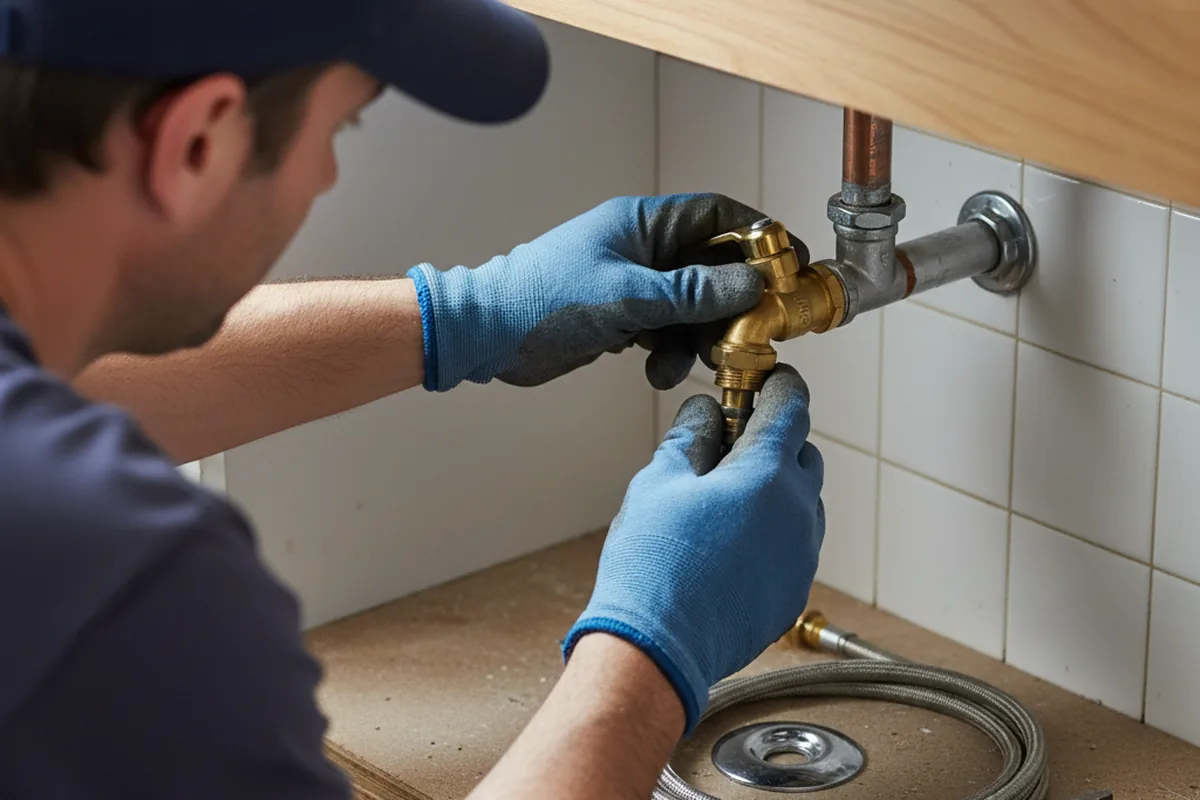 Shutoff valve and fitting work during Faucet and Fixture Repair in Union